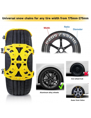 zilxiao 6 catene da neve per auto,...