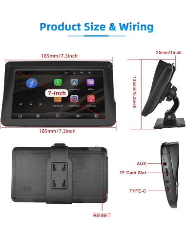 Podofo SH4AMPOD Autoradio Portatile...