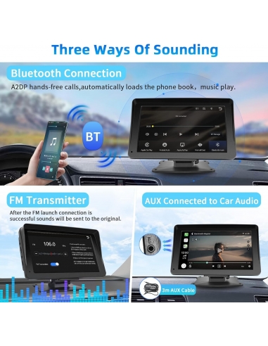 Podofo SH4AMPOD Autoradio Portatile...