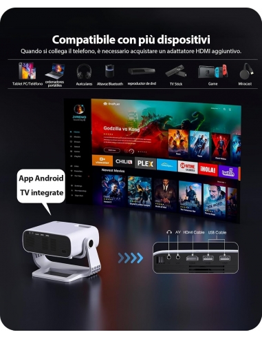 WIELIO AT-M269D Proiettore...