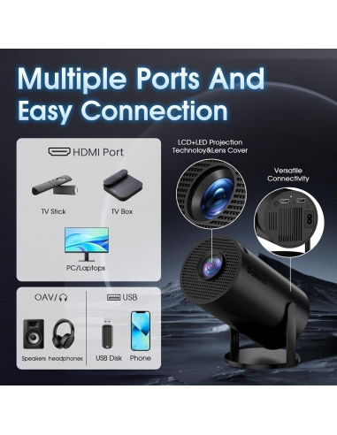 Gaimoo GM200 Mini Proiettore 2025...