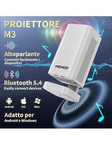 MENIOO M3 Proiettore 4K Support 1080P...