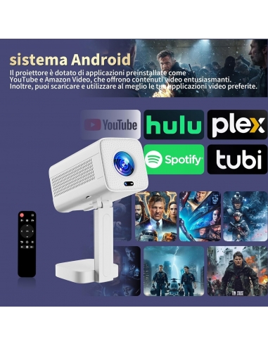MENIOO M3 Proiettore 4K Support 1080P...