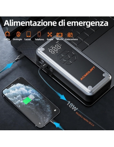 ACMOUNT W160 Booster Avviamento Auto...