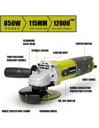 DEWINNER DE-T1088 Smerigliatrice...