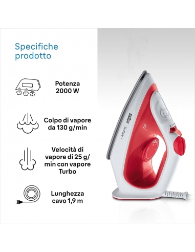 Braun TexStyle 1 Ferro da stiro a...
