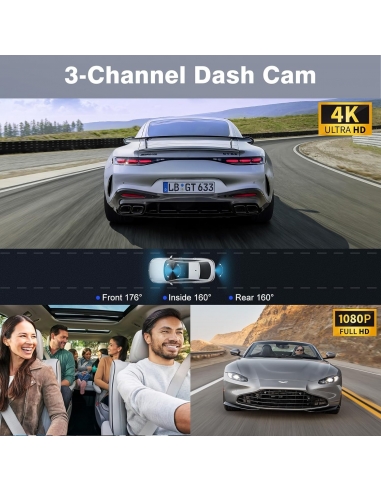 Shrinluck X5 4K WiFi 3 Canali Dash...