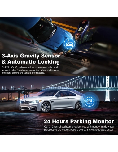 Shrinluck X5 4K WiFi 3 Canali Dash...