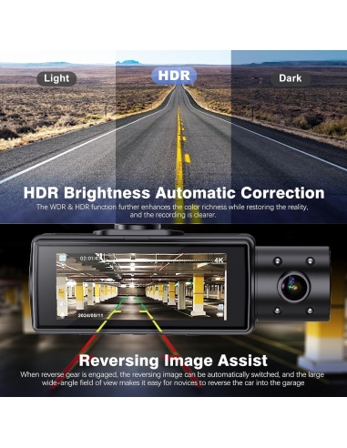 Shrinluck X5 4K WiFi 3 Canali Dash...