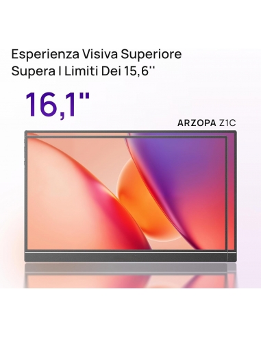 ARZOPA Z1C Monitor Portatile 16,1"...