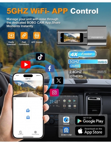 POYBPCY CS112 Dash Cam Auto Doppia...