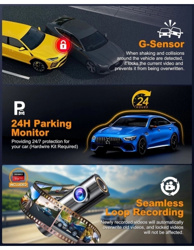 POYBPCY CS112 Dash Cam Auto Doppia...