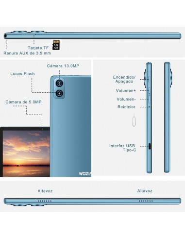 WOZIFAN W10 Tablet 10.1" Android 12...