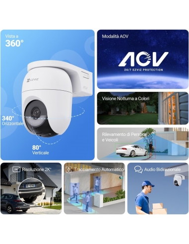 EZVIZ CB8 Lite 2K+ Telecamera WiFi...