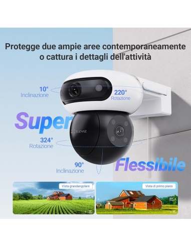 EZVIZ C90 Dual 2K Telecamera WiFi...