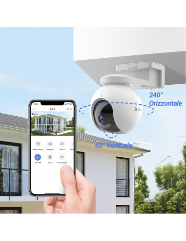 EZVIZ CB8 2K Telecamera WiFi da...