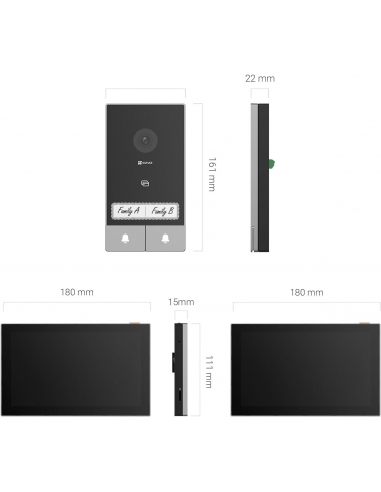 EZVIZ HP7 Family Kit 2K Citofono...