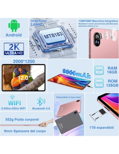 MEBERRY M8-EEA Tablet 12" Android 13...