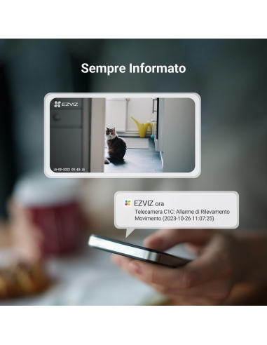 EZVIZ C1C kit da 2 1080P Telecamera...