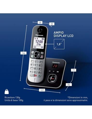 Panasonic KX-TG6861JTB Telefono...