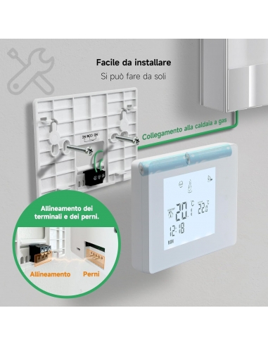 Beok BOT-W306 Termostato a batteria 2...
