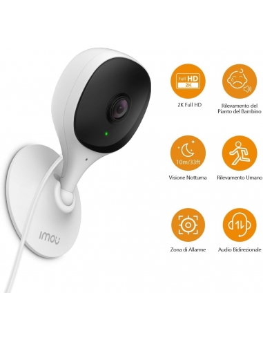Imou Cue 2C 2K Telecamera 3MP Wi-Fi...