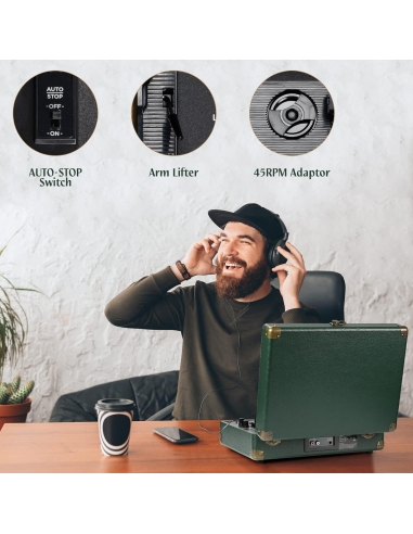 Retrolife R609 Giradischi Bluetooth...