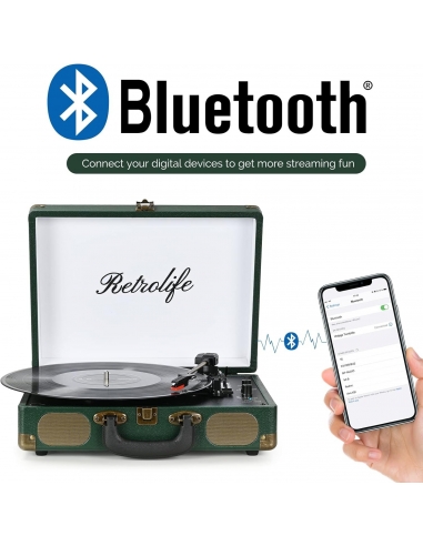Retrolife R609 Giradischi Bluetooth...