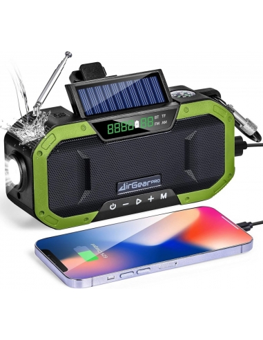 AirGearPro RB-5000 Radio a Manovella Dinamo...