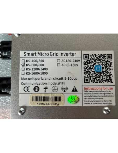 NAMYOPRCE Micro Inverter Solar 800W monitoraggio dati AC IP67 con App WLAN per 2
