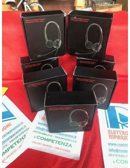 Cuffie con Microfono per PC, Plug & Play, Cuffie PC Stereo per Chiamate  Super Chiare, Cuffie USB/3.5mm Jack per PC con Microfono a Cancellazione di  Rumore e Controllo del Volume, per Skype