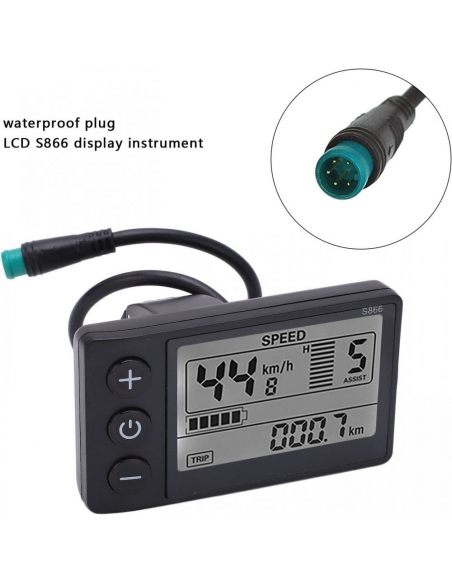 Display LCD S866 x Bicicletta elettrica Pannello di Controllo spina impermeabile