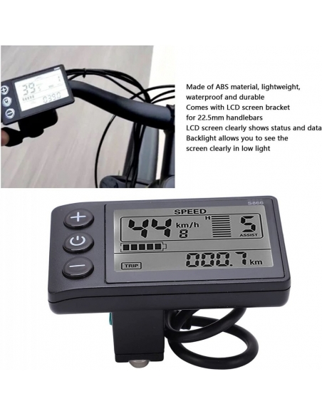 Display LCD S866 x Bicicletta elettrica Pannello di Controllo spina impermeabile