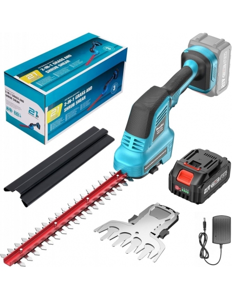 Seesii SH300 Tagliasiepi a batteria forbici 2 in 1 Giardino Siepi Prati Arbusti
