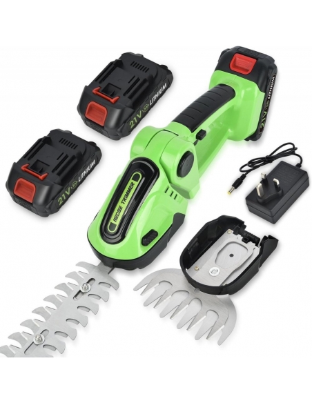 Zenithz Tagliasiepi Elettrico a Batteria 21 V 2 in 1 con Caricatore