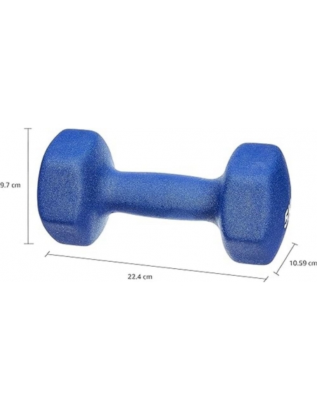 Coppia di manubri da 5kg in neoprene, adatti per attività fisica