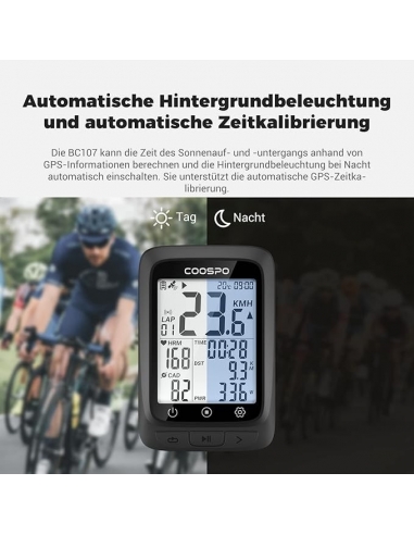 Coopso BC107 - Ciclocomputer GPS senza fili,...