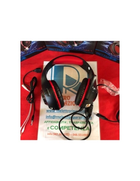 Cuffie Gaming con MicrofonoControllo del Volume per PS4 PS5 Xbox One PC Mac 