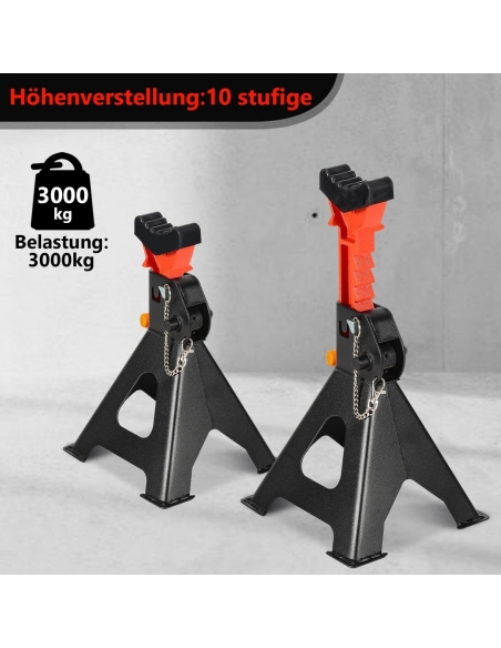 Jack Stand 2 cavalletti di sostegno 3T regolabili in altezza 285 – 430 mm