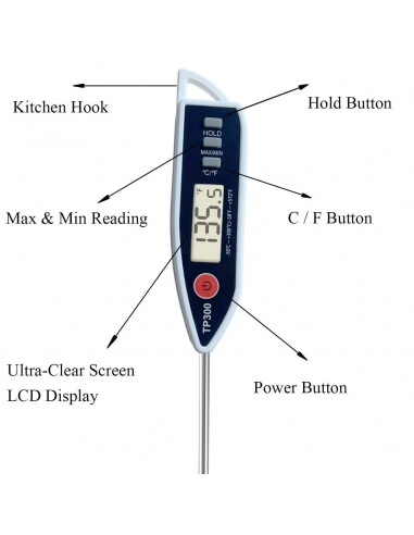 Termometro Alimenti TP300 Termometri Da Cucina Digitali La Cottura