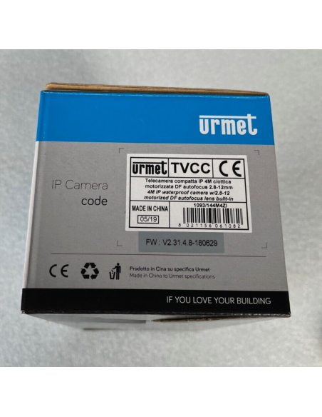 Telecamera Bullet Urmet 1093/144M4ZI D N IP66 H.265 4MP (2K) 2.8 12mm autofocus