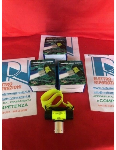 Lampada Frontale Subacquea Led Torcia...