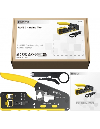 Proster Pinza Crimpatrice RJ45 Professionale...