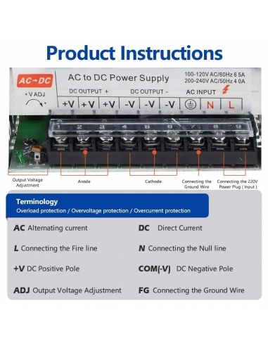 Alimentatore 12V 30A Transformatore 360W...