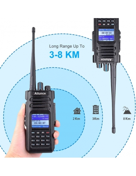 Retevis Ailunce HD1 10W DMR Radio Amatoriale, Dual Band, Bidirezionale