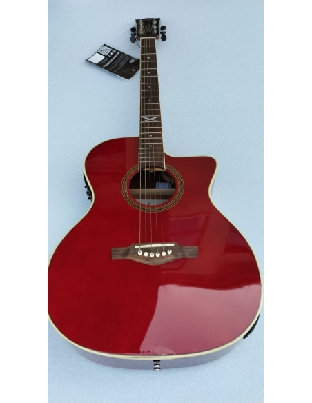 EKO NXT A100CE See Through Red CHITARRA ACUSTICA ELETTRIFICATA CUTAWAY (2)