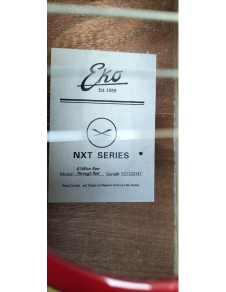 EKO NXT A100CE See Through Red CHITARRA ACUSTICA ELETTRIFICATA CUTAWAY (2)
