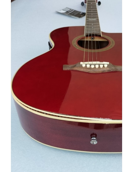 EKO NXT A100CE See Through Red CHITARRA ACUSTICA ELETTRIFICATA CUTAWAY (2)