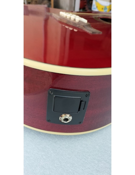 EKO NXT A100CE See Through Red CHITARRA ACUSTICA ELETTRIFICATA CUTAWAY (2)