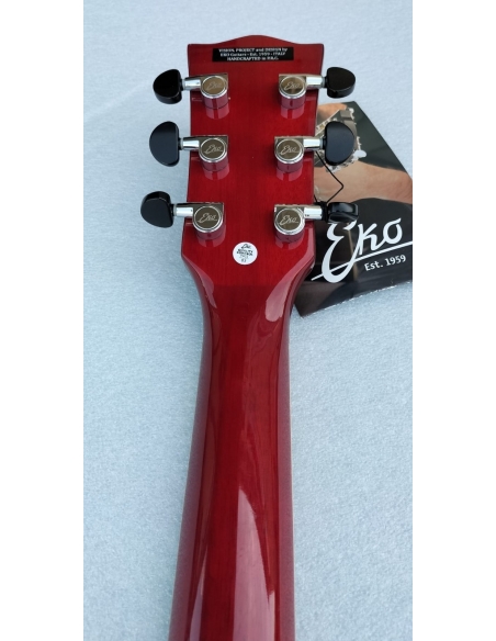 EKO NXT A100CE See Through Red CHITARRA ACUSTICA ELETTRIFICATA CUTAWAY (2)